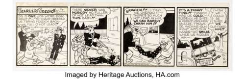 Al Capp Li’l Abner "Fearless Fosdick" Daily Comic Strip Original Art dated 3-18-48 (United Feature Syndicate, 1948). | Heritage