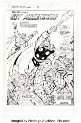 Al Milgrom and Don Heck Thor Annual #14 Splash Page 1 Original Art (Marvel, 1989). | Heritage