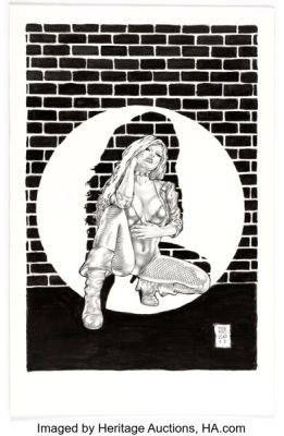 Gene Espy - Black Canary Pin-Up Illustration Original Art (2011).