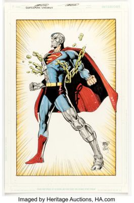 Anthony Castrillo - Cyborg Superman Neal Adams Cover Homage Illustration Original Art (undated).