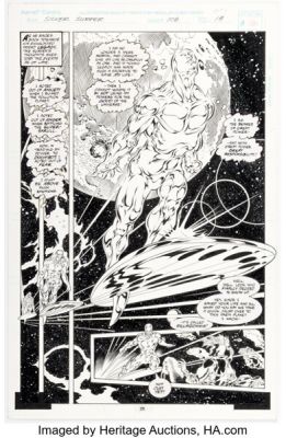 Tom Grindberg and Bill Anderson Silver Surfer #108 Story Page 18 Original Art (Marvel, 1995). | Heritage