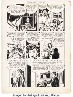 Bill Draut Stuntman #2 The Furnished Room Story Page 2 Original Art (Harvey, 1946). | Heritage