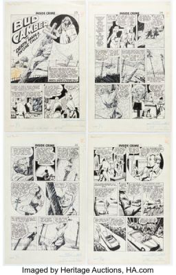 Horror Comic Artist Shocking Mystery Cases #59 Complete 8-Page Story Original Art (Star Publications, 1954). (Total: 8 Original Art) | Heritage