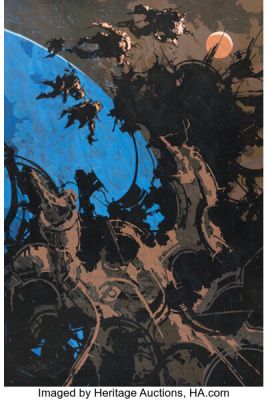 Alex Niño - Space Clusters-Inspired Painting Original Art (c. 1986). | Heritage