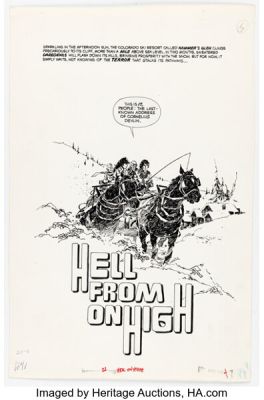 José "Pepe" González Vampirella #22 "Hell from on High" Splash Page 4 Original Art (Warren, 1973). | Heritage