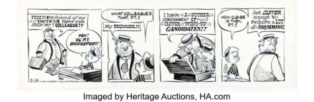 Walt Kelly Pogo Daily Comic Strip Original Art dated 3-14-72 (Publishers-Hall Syndicate, 1972). | Heritage