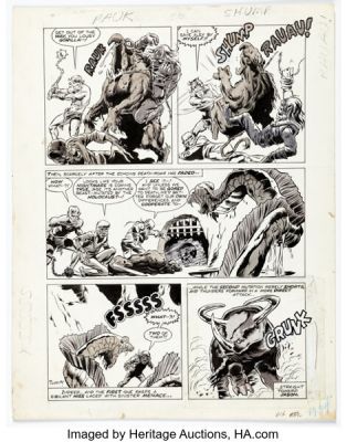 Mike Ploog and Frank Chiaramonte Planet of the Apes #3 Story Page 20 Original Art (Marvel, 1974). | Heritage