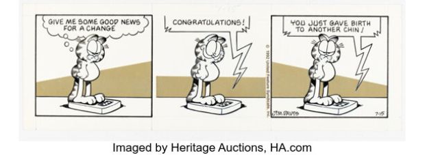 Jim Davis Garfield Daily Comic Strip Original Art dated 7-15-92 (United Feature Syndicate, 1992). | Heritage