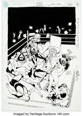 Rodolfo Damaggio and Robert Campanella Green Arrow #106 Cover Original Art (DC, 1996).