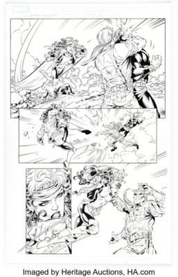 Tom Grummett and Cory Hamscher X-Men Forever #1 Rogue Story Page 10 Original Art (Marvel, 2009).