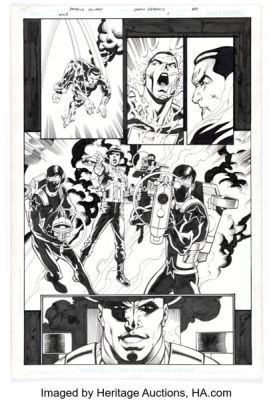 Pat Olliffe and Drew Geraci 52: World War III: Part One: A Call to Arms #1 Black Adam Story Page 10 Original Art (DC, 2007).