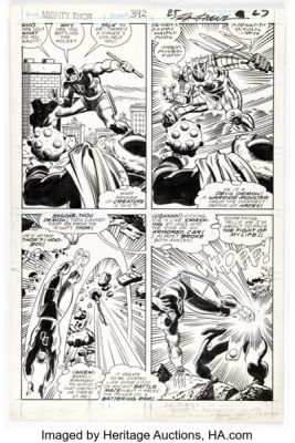 Ron Frenz and Al Milgrom Thor #392 Daredevil Story Page 19 Original Art (Marvel, 1988). | Heritage