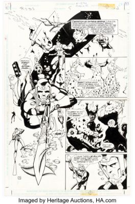 Derec Aucoin, Mark Propst, and Pam Eklund R.E.B.E.L.S. ‘95 #5 Story Pages Original Art Group of 5 (DC, 1995). (Total: 5 Original Art)