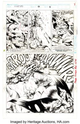 Armando Gil What If...? #50 Hulk vs. Wolverine Story Page 6 Original Art (Marvel, 1993). (Total: 2 Original Art) | Heritage