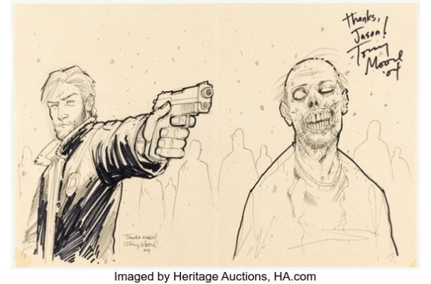 Tony Moore - Rick Grimes from The Walking Dead Illustration Original Art (2004).