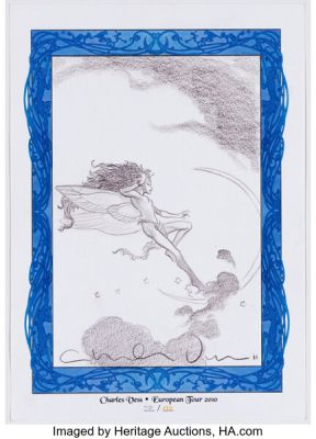 Charles Vess - Tinker Bell Peter Pan Limited Edition Bookplate Sketch Original Art #37/150 (2011). | Heritage