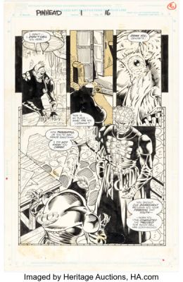 Dario Carrasco and Jim Sanders III Pinhead #1 Story Page 16 Original Art (Marvel/Epic, 1993).