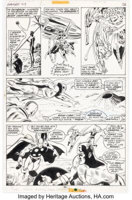 Rich Buckler and Joe Sinnott The Avengers #103 Story Page 16 Original Art (Marvel, 1972). | Heritage