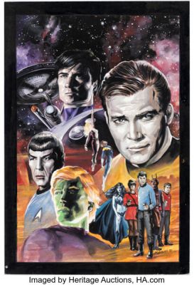 J.K. Woodward Star Trek / Legion of Super-Heroes #6 Variant Cover Original Art (DC/IDW, 2012). | Heritage