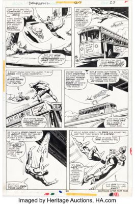 Bob Brown and Klaus Janson Daredevil #127 Story Page 14 Original Art (Marvel, 1975). | Heritage
