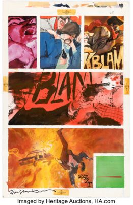 Bill Sienkiewicz Elektra: Assassin #6 Story Page 23 Original Art (Marvel, 1987).