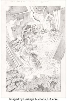 Simon Bisley Gears of War #7 Story Page 15 Pencils Original Art (DC/WildStorm, 2009). | Heritage