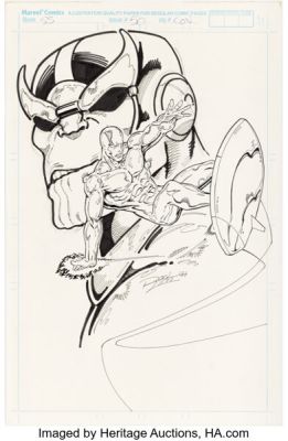 Ron Lim Silver Surfer #50 Cover Re-Imagining Illustration Original Art (1991). | Heritage
