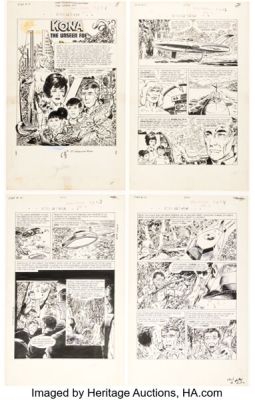 Sam Glanzman Kona #12 Complete 27-Page Story Original Art (Dell, 1964). (Total: 27 Items)