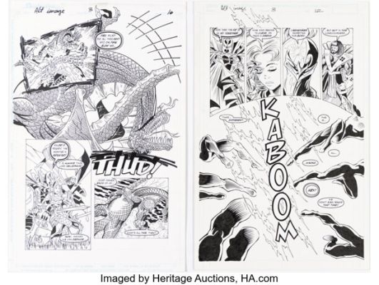Jim Valentino and Alp Altiner Altered Image #3 Story Pages 10 and 12 Original Art (Image, 1998). (Total: 2 Original Art)