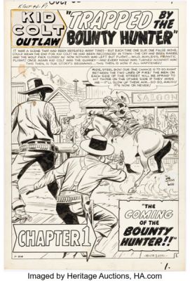 Jack Keller and Dick Ayers Kid Colt Outlaw #94 Splash Page 1 Original Art (Marvel, 1960). | Heritage