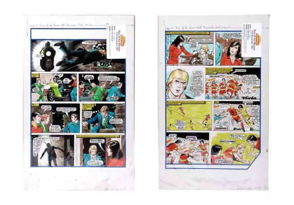 Lot 244 - Two original artwork strips for Roy Of The Rovers | misc / divers