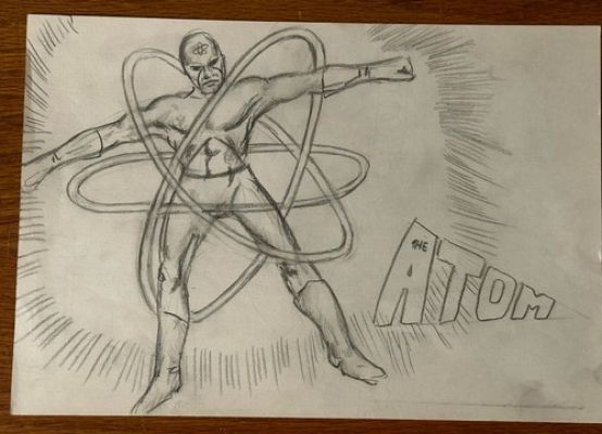 Original Comic Art The Atom DC Comics Pencil Drawing 10.5x7 Vintage | eBay US (Buy It Now)