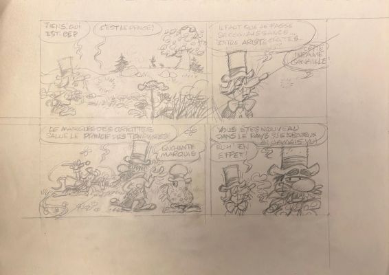 Macherot -Sibylline,... | Lot 70 - Macherot -Sibylline, demi-planche inédite à la mine... | Tessier Sarrou