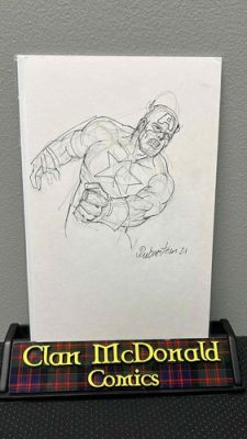 Captain America Sketch by Joe Rubinstein on backer board | eBay US (Buy It Now)
