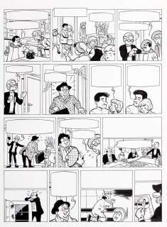 Craenhals | Les 4 As, planche n°45 Ã  l’encre de Chine de l’Ã… | Banque Dessinée