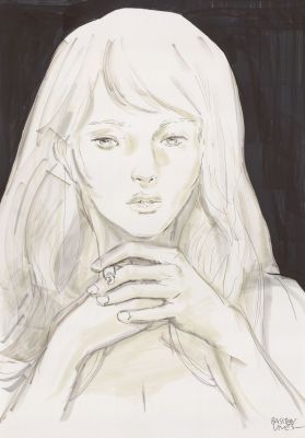 Bastien VIVES (né... - Lot 173 - Bastien VIVES (né en 1984) Une soeur Technique mixte...