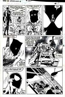 Art Nichols, Marc Silvestri - web of spider-man #22 p 25 (early black costume spider-man! ) 1986