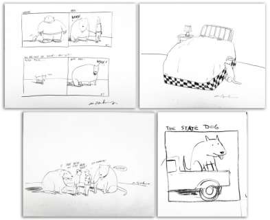 Michael Paraskevas Dog Comic Strips Graphite, 4 | misc / divers