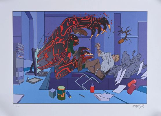 Moebius. Offset... | Lot 70 - MOEBIUS. Offset numéroté /400 et signé. Dimensions... | Coutau Bégarie