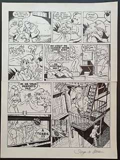 De Lazare, Dragan / Walthéry, François - Planche originale - Rubine T3 - Le Second témoin - (1995)