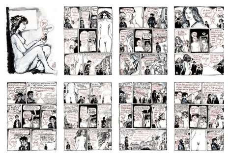 Ben Vautier & Edmond Baudoin - Ego / égaux Encre de chine et feutre sur papier