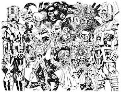 Kevin West Double Page Splash - Adam Warlock and Cosmic Entities - Loose page - First edition - (2013)