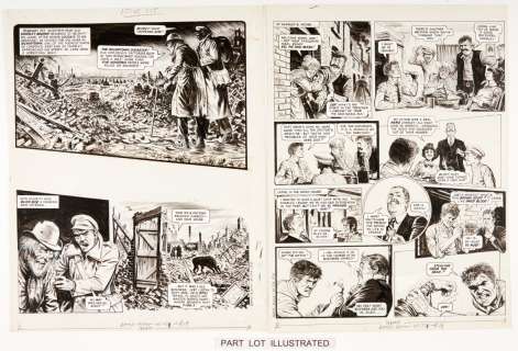 Charleys War: 4 original consecutive artworks (1980) by Joe Colquhoun… | Comic Book Auctions ltd