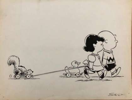 Charles M. Schulz "Toys" (c.1950s/60s) Original Vintage Illustration Hand Signed by Charles M. Schulz | Animazing Gallery