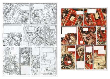 Fourquemin, Xavier - Planche originale + mise en couleur originale - Outlaw T1 - Jupons et corbillards - (2001) | Catawiki