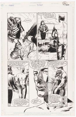 SHADE, THE CHANGING MAN VOL. 2 #3 SEPTEMBER 1990 ORIGINAL ART PAGE BY CHRIS BACHALO. | Hake’s