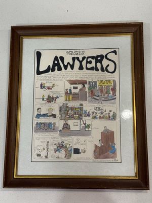 Framed Vintage Some Days in the Lives of Lawyers Comic Art Signed and Numbered | eBay US (Buy It Now)