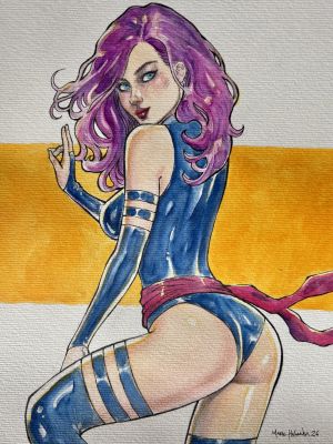 Marc Holanda | Psylocke Pin Up 9x12 | Raremarq (Buy It Now)