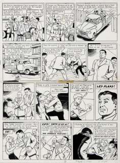 Craenhals | Pom et Teddy, planche n°37 Ã  l’encre de Chine et… | Banque Dessinée