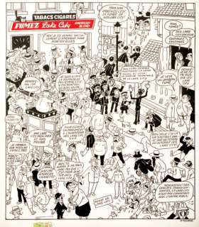 Tillieux Maurice. (1921-1978). | TILLIEUX Maurice. . Â«Fumez Lake CityÂ». Tirage pour un dessin format 41 | Tessier Sarrou